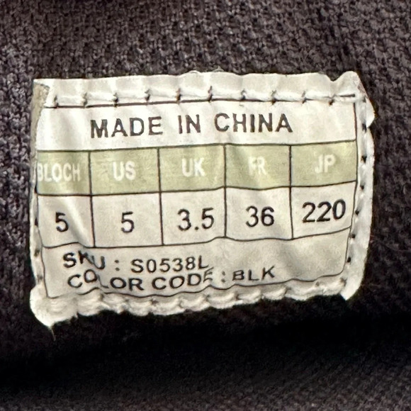 Bloch Adult size 5 US Boost Mesh Split Sole Dance Sneakers Black SO538L Hip Hop - Picture 9 of 9